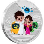 Silver Medallion Expo 2020 Mascots: Photo Coin, United Arab Emirates, Silver Medallion Expo 2020 Mascots / thumbnail