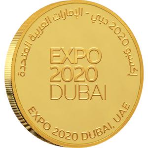 United Arab Emirates / Gold Seven Grams Expo 2020 Dubai Medallion - English - reverse photo