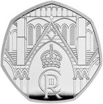 United Kingdom / Fifty Pence 2023 King Charles III Coronation, Crowned Portrait / Silver Proof FDC - reverse photo