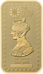 United Kingdom / Gold Ounce Bar 2024 Gothic Crown - reverse photo