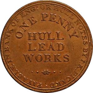 United Kingdom / Penny Token 1812 Hull Lead works - reverse photo