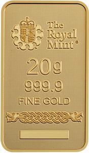 United Kingdom / Gold Twenty Grams Bar (2025) Norse Gods - Thor - reverse photo