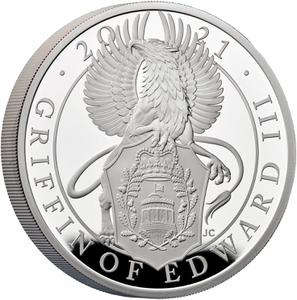 United Kingdom / Silver Ounce 2021 Griffin of Edward III - reverse photo