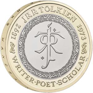 United Kingdom / Two Pounds 2023 JRR Tolkien - reverse photo