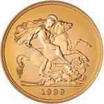 United Kingdom / Five Sovereigns 1999 - reverse photo