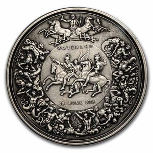 United Kingdom / Silver Five Ounces 2015 Battle of Waterloo Medal - obverse photo