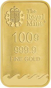 United Kingdom / Gold One Hundred Grams Bar - Britannia, Series 2 - reverse photo