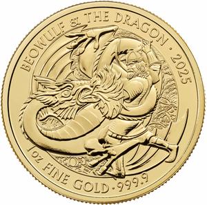 United Kingdom / Gold Ounce 2025 Myths and Legends - Beowulf and the Dragon - reverse photo