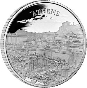 United Kingdom / Silver Ounce 2025 City Views - Athens - reverse photo