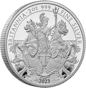 United Kingdom / Silver Two Ounces 2023 Britannia - reverse photo