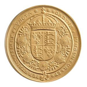 United Kingdom / Gold Quarter Ounce - Great Seals of the Realm - King Henry VIII - reverse photo