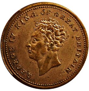 United Kingdom / Brass Death Medal George IV 1830 - obverse photo