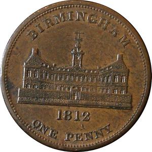 United Kingdom / Penny Token 1812 Birmingham Workhouse - obverse photo
