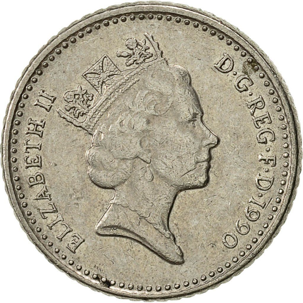 Five Pence 1990 Small Coin From United Kingdom Online Coin Club
