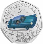 United Kingdom / Fifty Pence 2025 Harry Potter - The Flying Car / Coloured Reverse - reverse photo