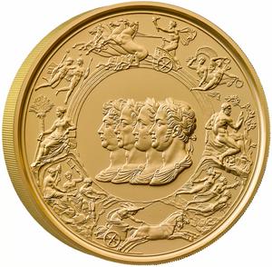 United Kingdom / Gold Kilo 2024 Waterloo Medal - reverse photo