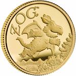 Gold Fortieth-Ounce 2025 Zog: Photo Zog 2025 UK 1/40 oz Gold Proof Coin / thumbnail