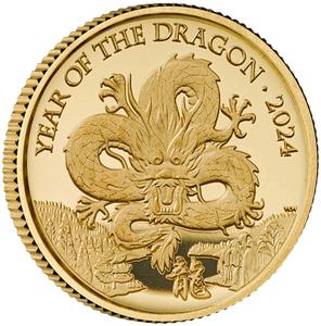 United Kingdom / Gold Fortieth-Ounce 2024 Year of the Dragon - reverse photo