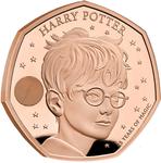 United Kingdom / Fifty Pence 2022 Harry Potter / Gold Proof FDC - reverse photo