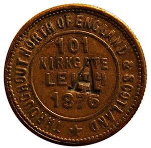 United Kingdom / Token 1876 London and Newcastle Tea Compant - reverse photo