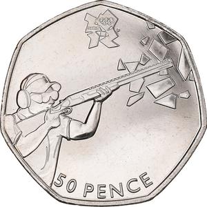 United Kingdom / Fifty Pence 2011 - London 2012 - Shooting - reverse photo