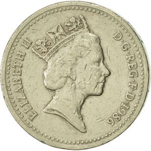 United Kingdom / One Pound 1986 Flax and Diadem - obverse photo