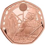 United Kingdom / Fifty Pence 2023 Star Wars - Darth Vader and Emperor Palpatine / Gold Proof FDC - reverse photo