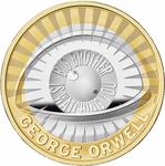 United Kingdom / Two Pounds 2025 George Orwell / Silver Proof FDC - reverse photo