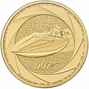 United Kingdom / Gold Ounce 2025 James Bond - 1990s, Bullion - reverse photo