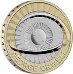 United Kingdom / Two Pounds 2025 George Orwell / In presentation folder - reverse photo
