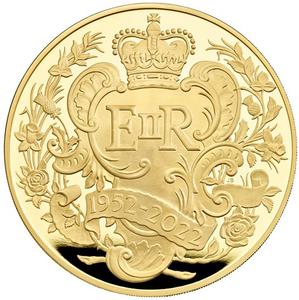 United Kingdom / Gold Five Kilos 2022 Platinum Jubilee - reverse photo