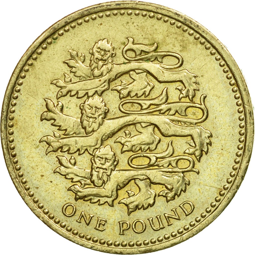 One Pound Three Lions Coin Type From United Kingdom showing Photos 