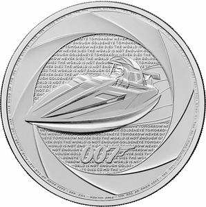 United Kingdom / Silver Ounce 2025 James Bond - 1990s, Bullion - reverse photo
