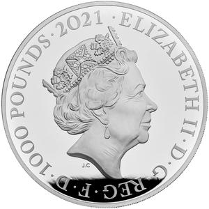 United Kingdom / Silver Two Kilos 2021 Gothic Crown - obverse photo
