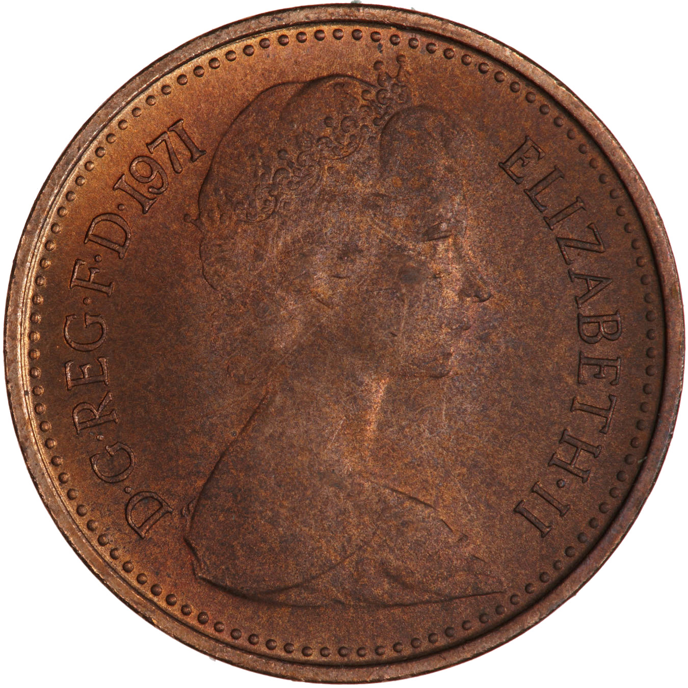 Half Penny 1971 Coin From United Kingdom Online Coin Club