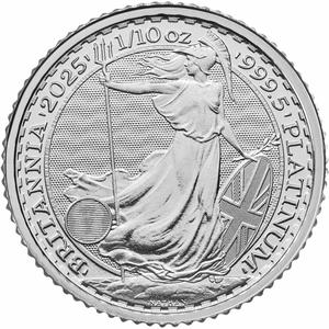 United Kingdom / Platinum Tenth-Ounce 2025 Britannia - reverse photo