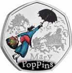 United Kingdom / Fifty Pence 2025 Mary Poppins / Silver Proof FDC - reverse photo