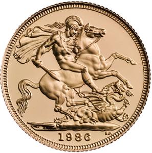 United Kingdom / Sovereign 1986 (Proof only) - reverse photo