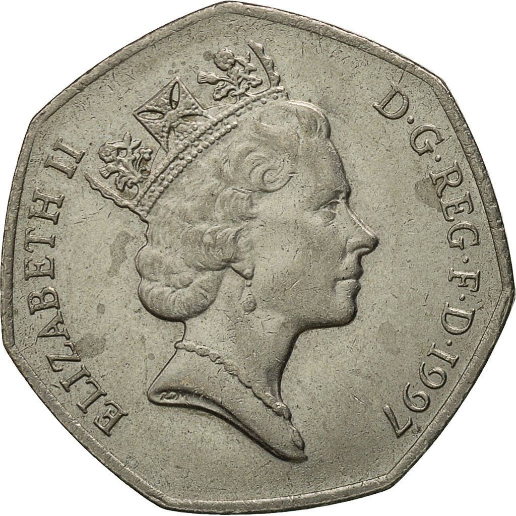 Fifty Pence 1997 Small Coin From United Kingdom Online Coin Club