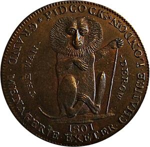 United Kingdom / Halfpenny Token 1801 Middlesex Pidcock - obverse photo
