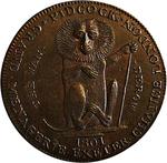 Halfpenny Token 1801 Middlesex Pidcock: Photo Coin, United Kingdom, Halfpenny Token 1801 Middlesex Pidcock / thumbnail