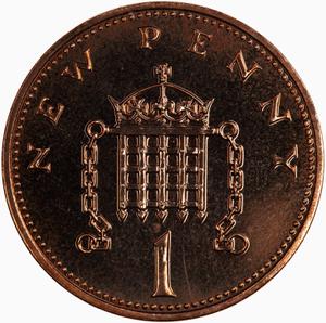 United Kingdom / One Penny 1972 (Proof only) - reverse photo