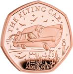 United Kingdom / Fifty Pence 2025 Harry Potter - The Flying Car / Gold Proof FDC - reverse photo