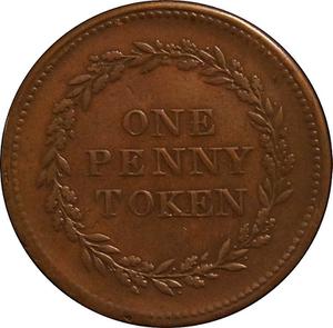 United Kingdom / Penny Token 1813 Nottingham William Baker - reverse photo