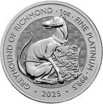 United Kingdom / Platinum Ounce 2025 Royal Tudor Beasts - Greyhound of Richmond - reverse photo