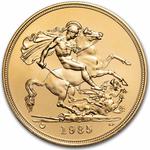 United Kingdom / Five Sovereigns 1985 - reverse photo