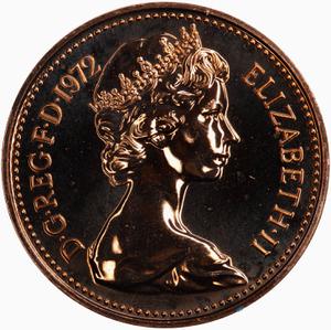 United Kingdom / One Penny 1972 (Proof only) - obverse photo