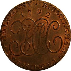 United Kingdom / Halfpenny Token 1792 Birmingham John Howard - reverse photo