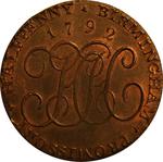 Halfpenny Token 1792 Birmingham John Howard: Photo Coin, United Kingdom, Halfpenny Token 1792 Birmingham John Howard / thumbnail