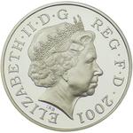 United Kingdom / Five Pounds 2001 Queen Victoria / Silver Proof FDC - obverse photo